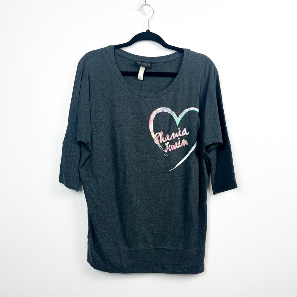 Shania Twain Grey Dolman Sleeve Tee - 100% Cotton